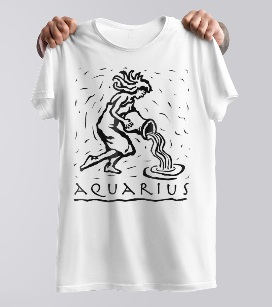 Aquarius Zodiac Water Bearer Star Sign Iconic T-Shirt
