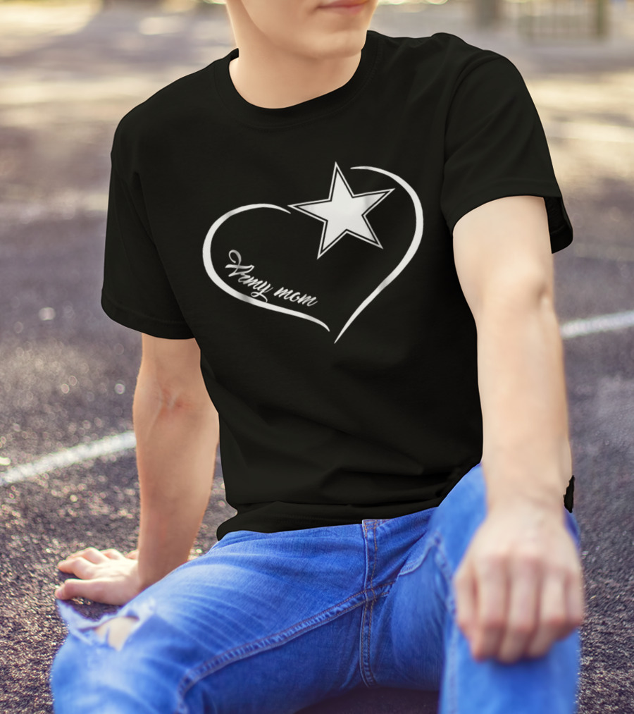 Army Mom Heart Star T-Shirt