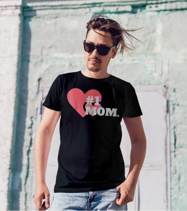 1 Mom Heart Design The Best Mother 16 T-Shirt