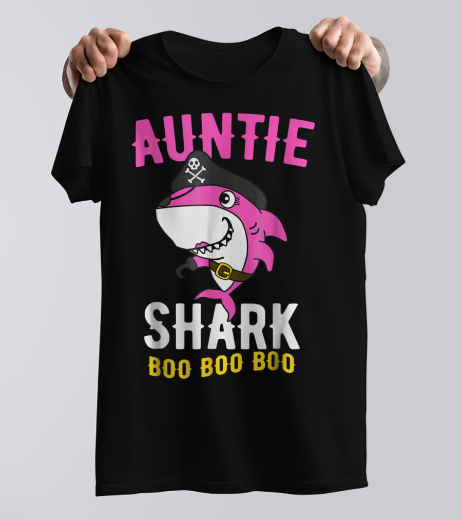 Auntie Pirate Shark Boo Boo Boo T-Shirt