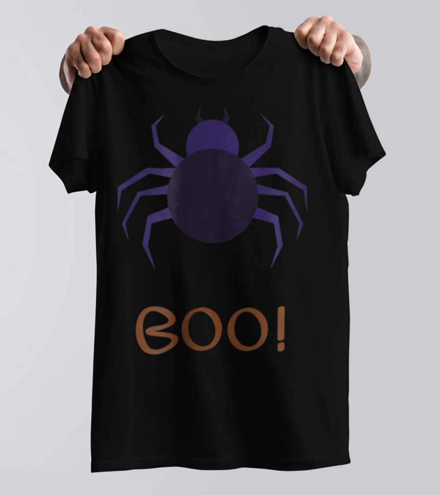 BOO Halloween Spider Design For Mom Sister Boyfriend Girl T-Shirt