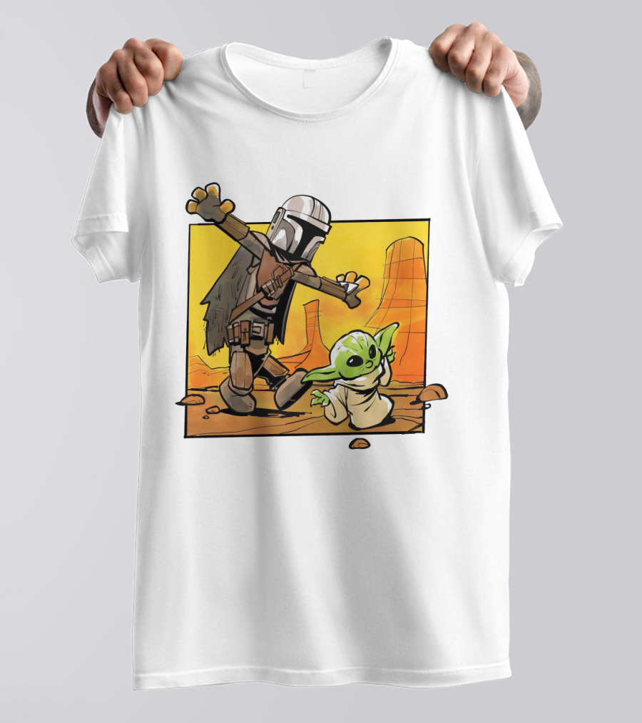 The Mandalorian And Grogu Desert Adventure Baby Yoda T-Shirt