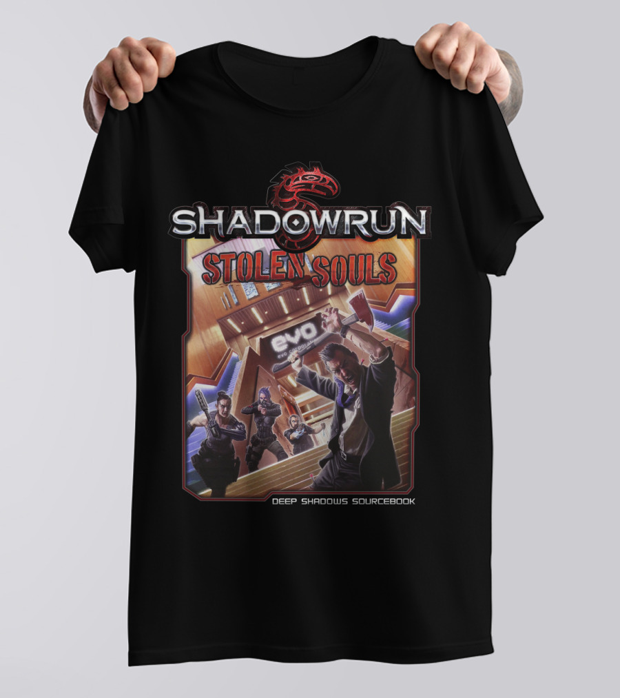 Shadowrun Stolen Souls Deep Shadows Sourcebook T-Shirt