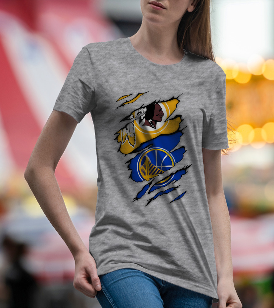 Washington Redskins Golden State Warriors Fusion T-Shirt