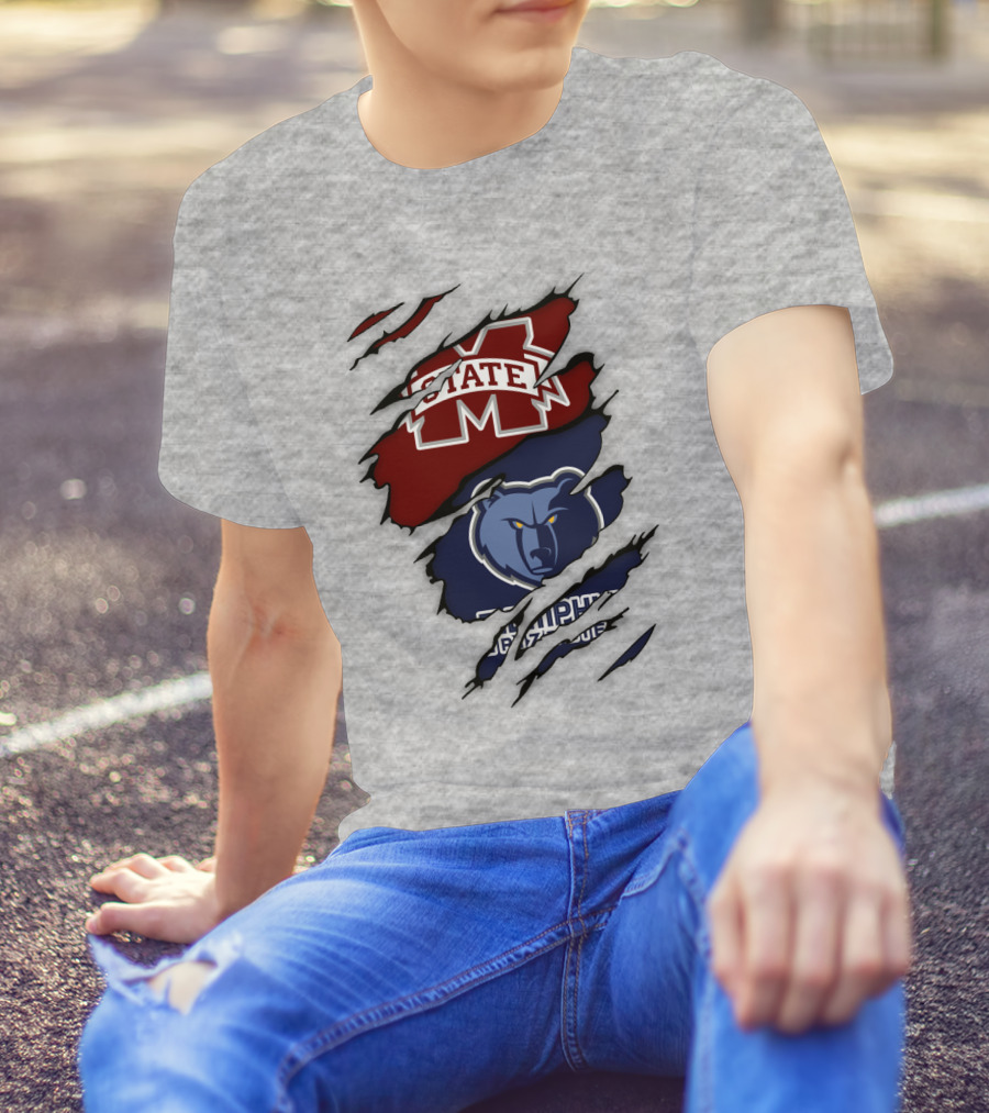 Memphis Grizzlies Mississippi State Bulldogs Rip T-Shirt