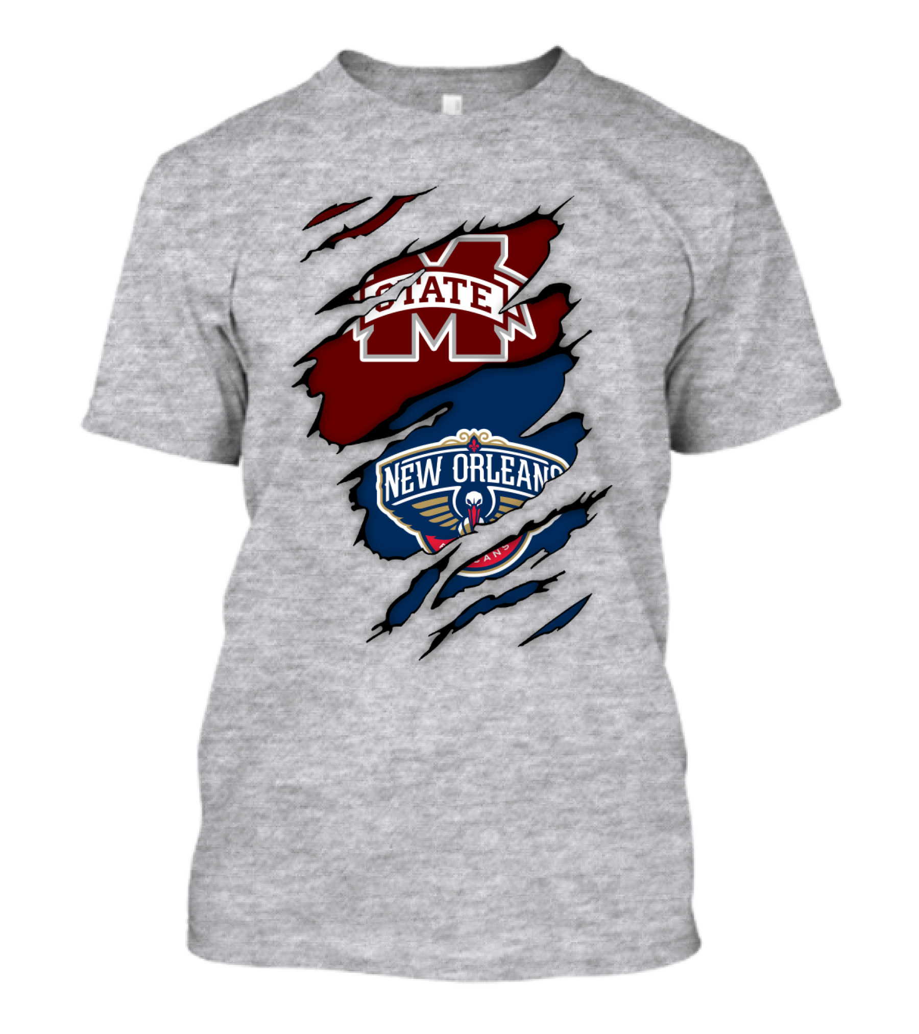 New Orleans Pelicans MS State Logo Crossover T-Shirt