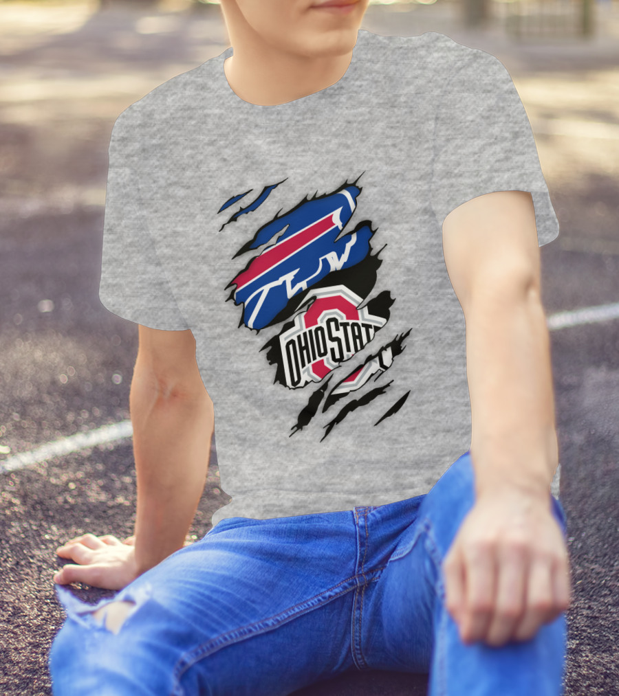 Buffalo Bills Ohio State Buckeye Logo Mashup T-Shirt