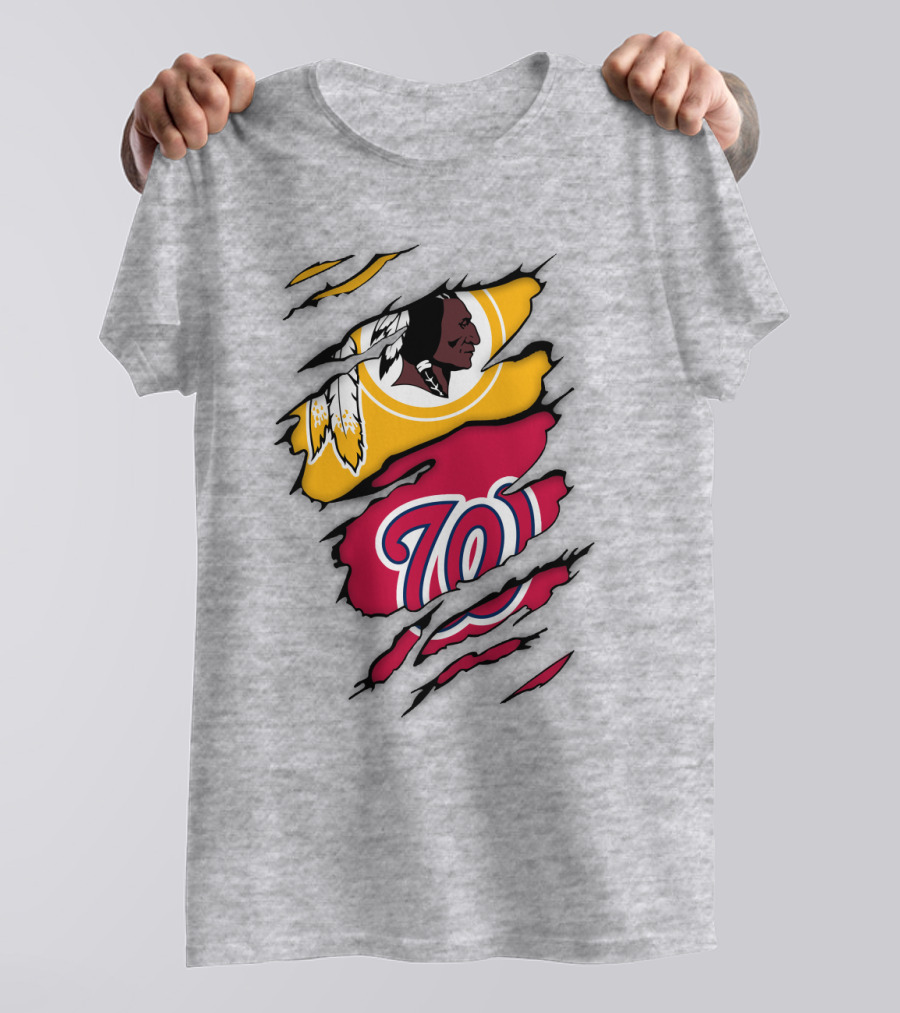 Washington Redskins Nationals Logo Mashup T-Shirt