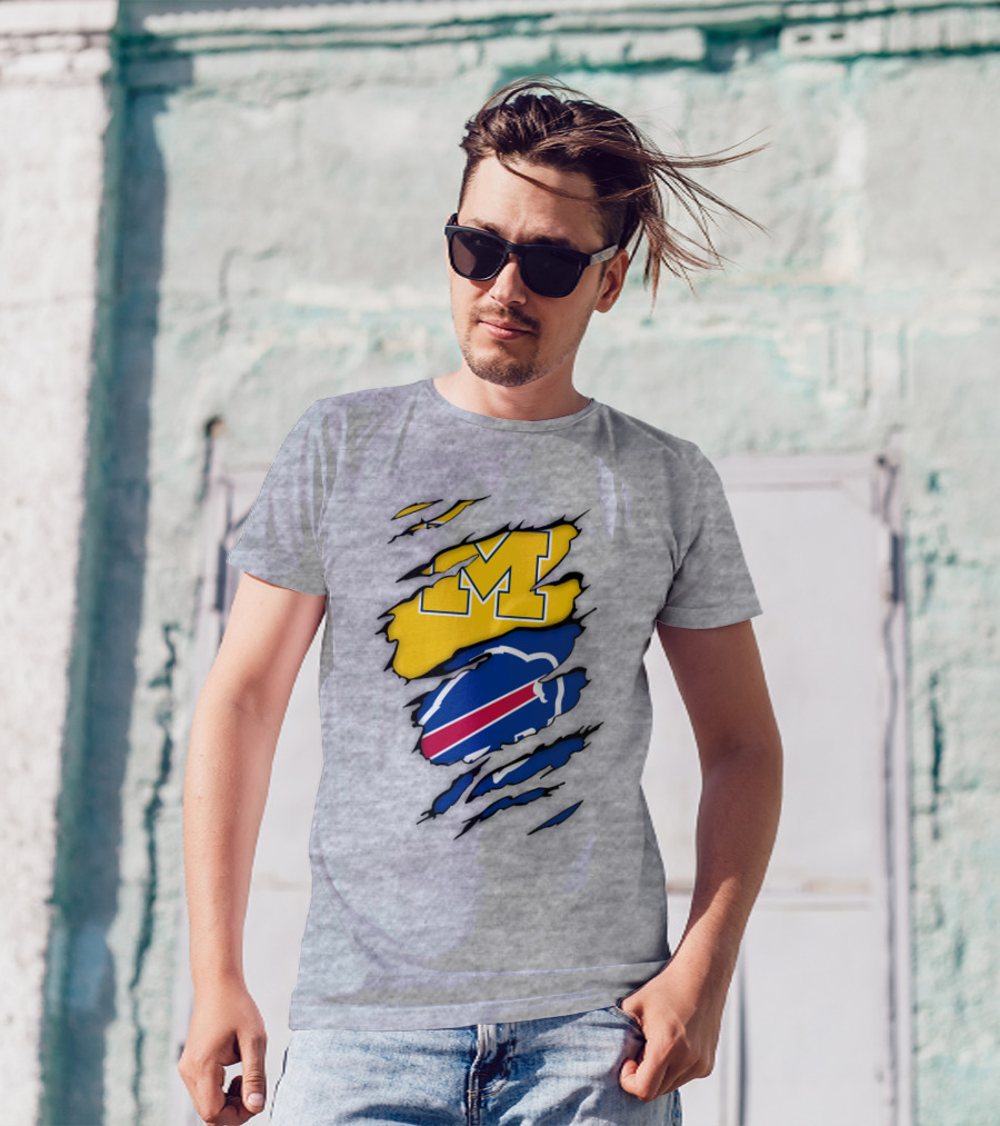 Buffalo Bills University Of Michigan Claw Rips T-Shirt