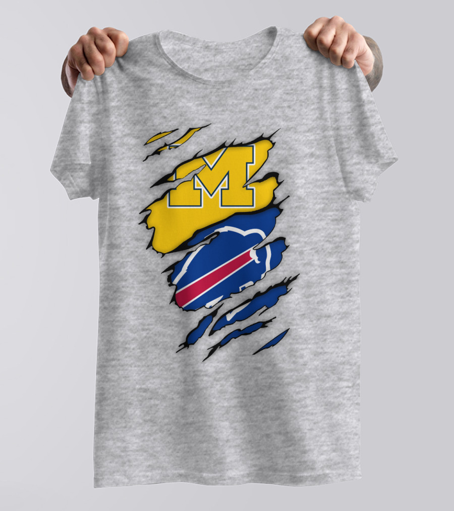 Buffalo Bills University Of Michigan Claw Rips T-Shirt