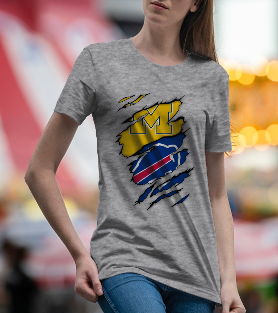 Buffalo Bills University Of Michigan Claw Rips T-Shirt