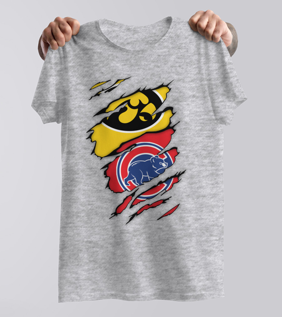 Chicago Cubs Iowa Hawkeyes Mashup T-Shirt