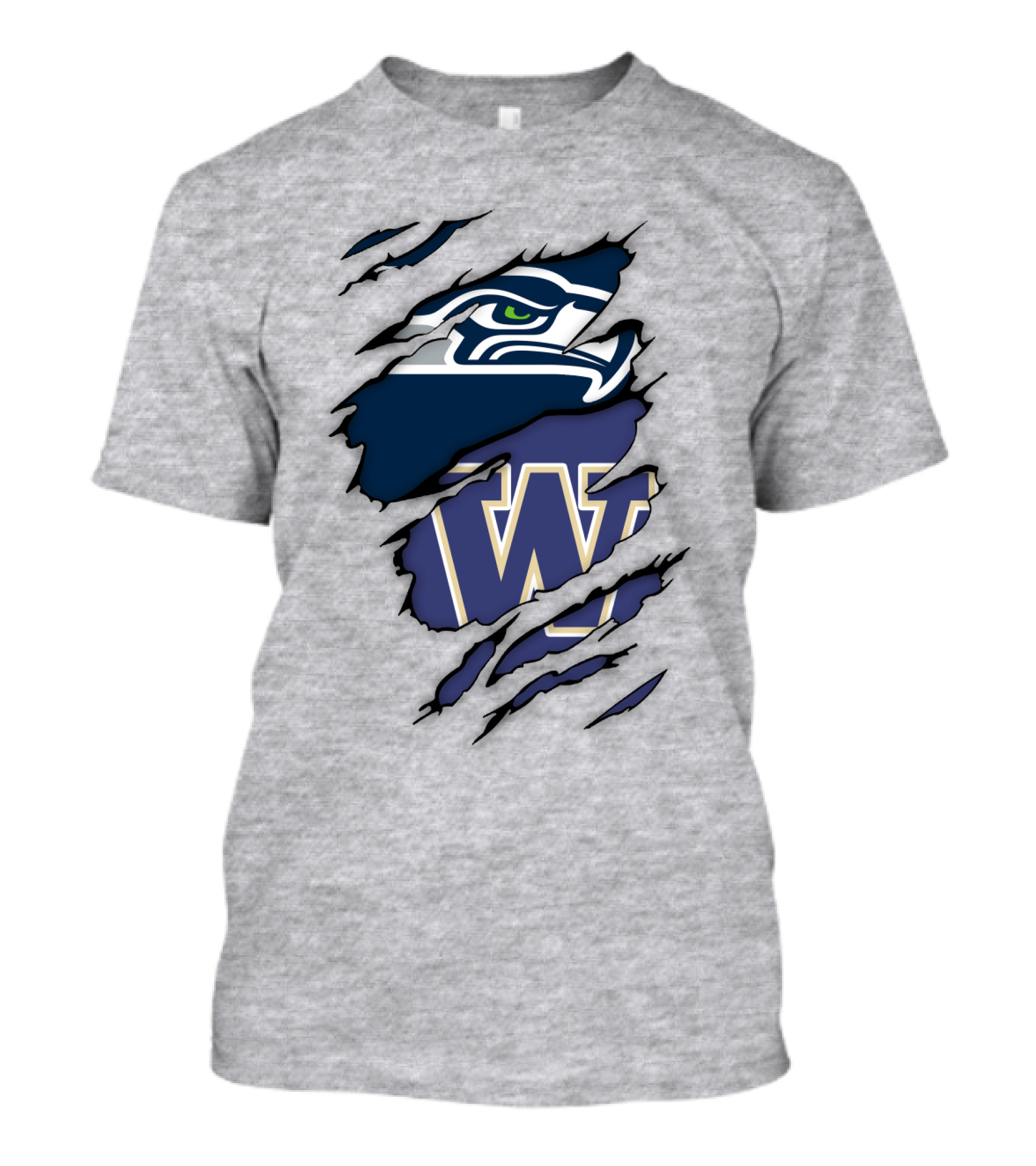 Seahawks University Of Washington Huskies Logo Fusion T-Shirt
