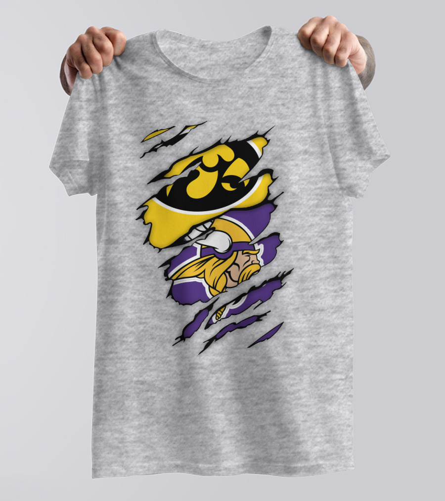 Minnesota Vikings Iowa Hawkeyes Fusion T-Shirt