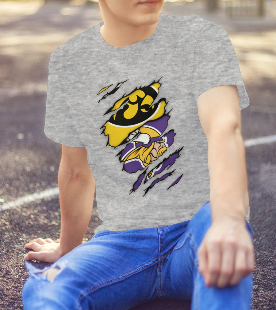 Minnesota Vikings Iowa Hawkeyes Fusion T-Shirt