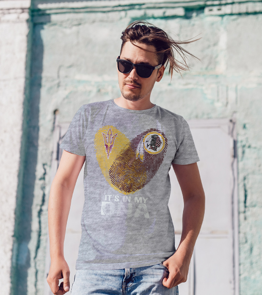 Arizona State Sun Devils It's In My Dna Washington Redskins T-Shirt