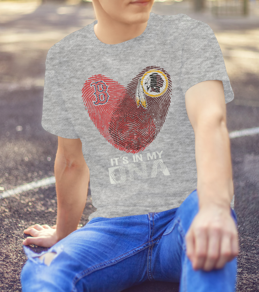 Boston Red Sox Washington Redskins It's In My Dna T-Shirt