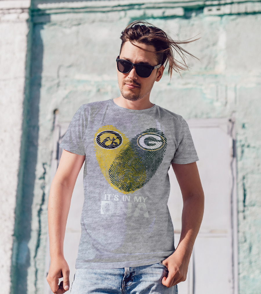 Iowa Hawkeyes Green Bay Packers It's In My Dna T-Shirt