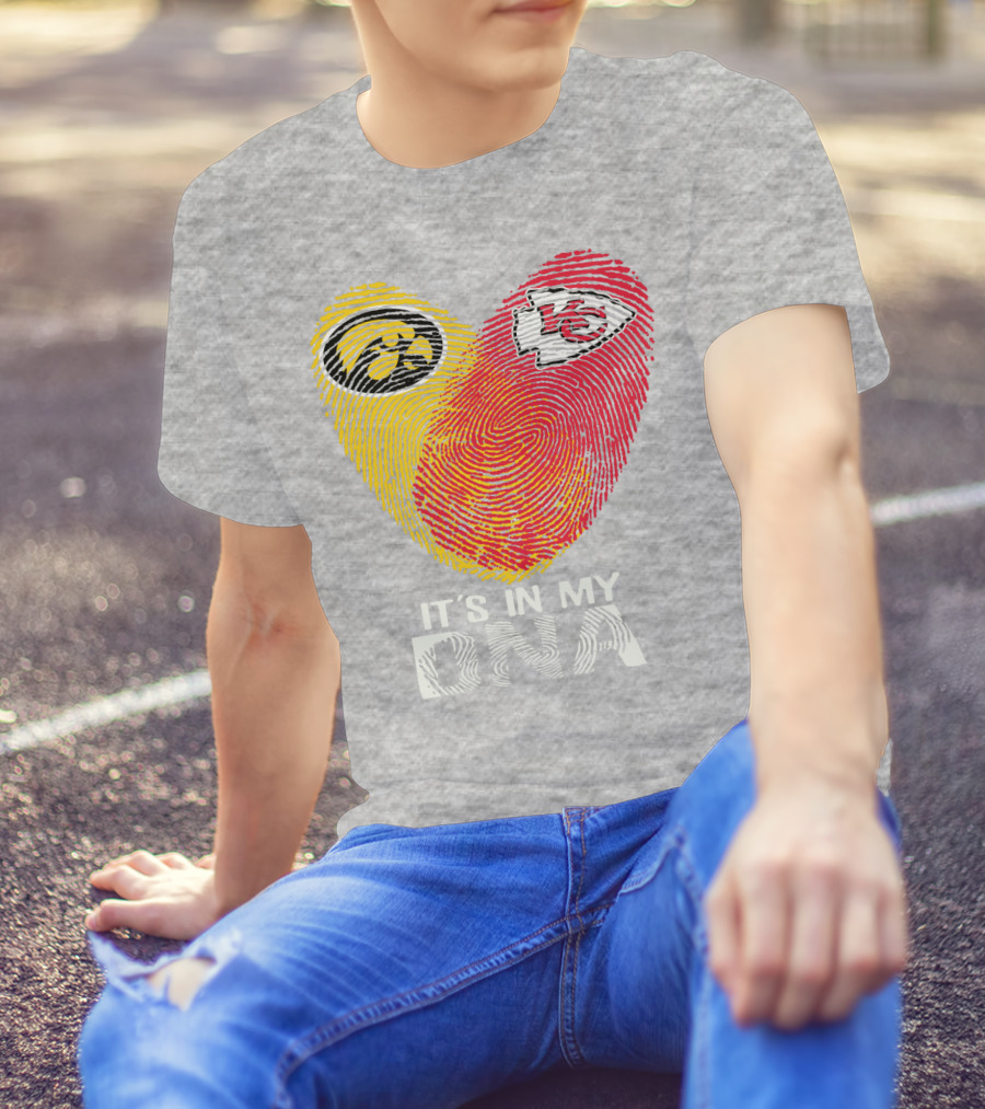 Kansas City Chiefs Iowa Hawkeyes It's In My Dna T-Shirt