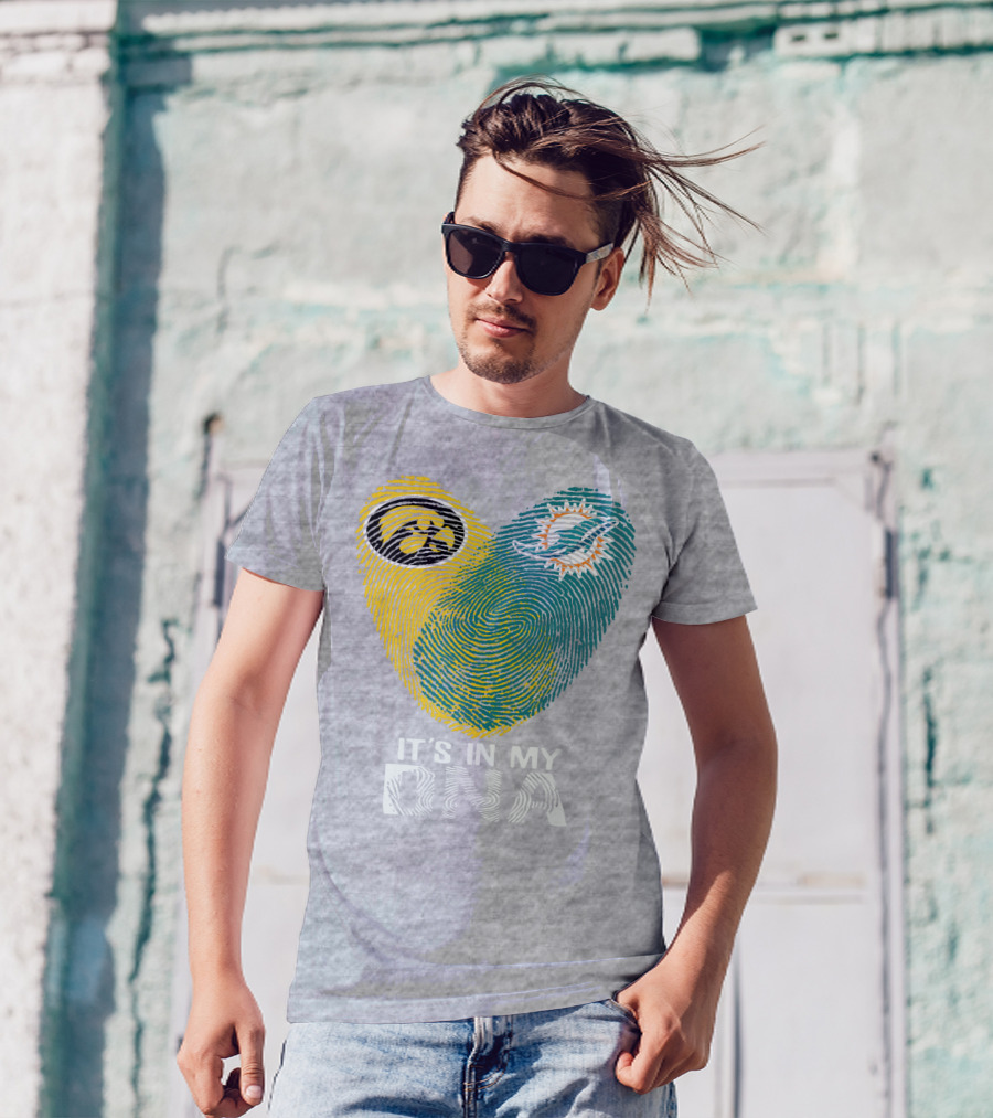 Miami Dolphins Iowa Hawkeyes It's In My Dna T-Shirt