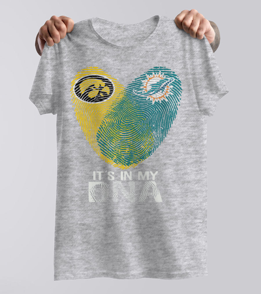 Miami Dolphins Iowa Hawkeyes It's In My Dna T-Shirt