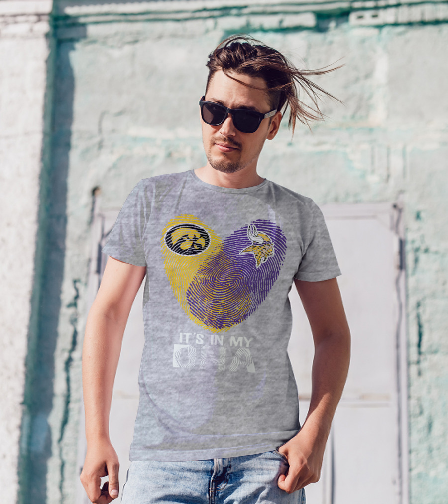 Iowa Hawkeyes Minnesota Vikings It's In My Dna T-Shirt