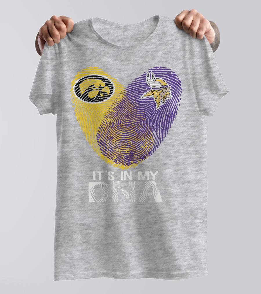 Iowa Hawkeyes Minnesota Vikings It's In My Dna T-Shirt