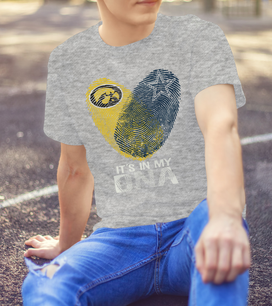 Dallas Cowboys Hawkeye It's In My Dna Fingerprint Star T-Shirt
