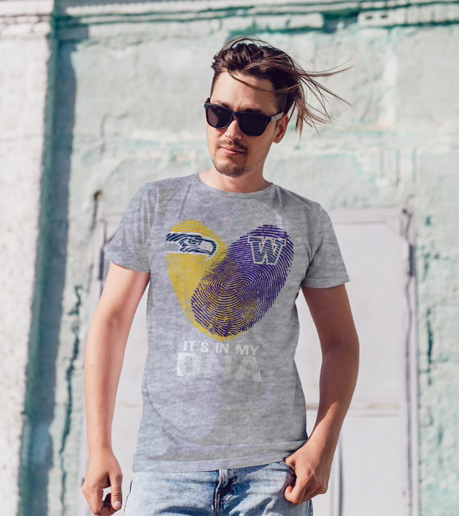 Seattle Seahawks Washington Huskies It's In My Dna T-Shirt