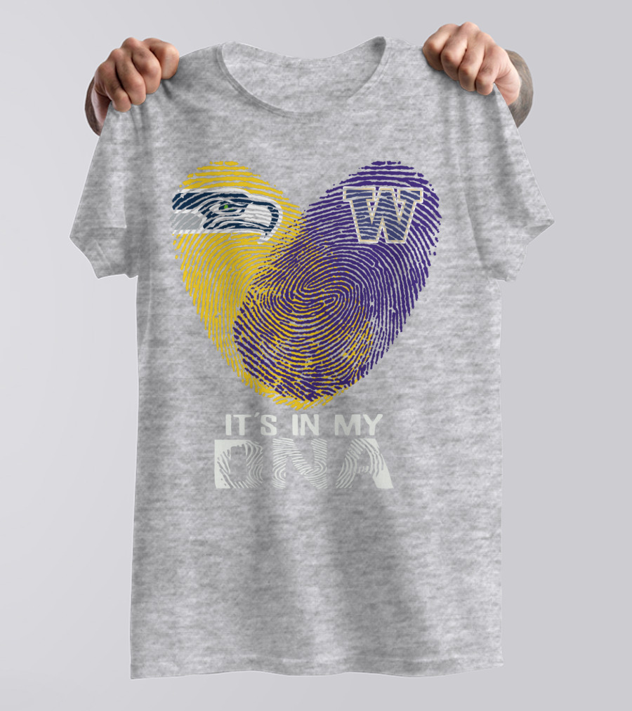 Seattle Seahawks Washington Huskies It's In My Dna T-Shirt