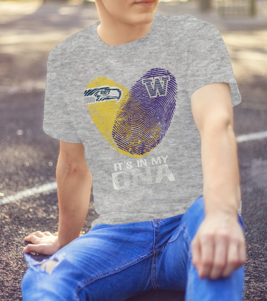 Seattle Seahawks Washington Huskies It's In My Dna T-Shirt
