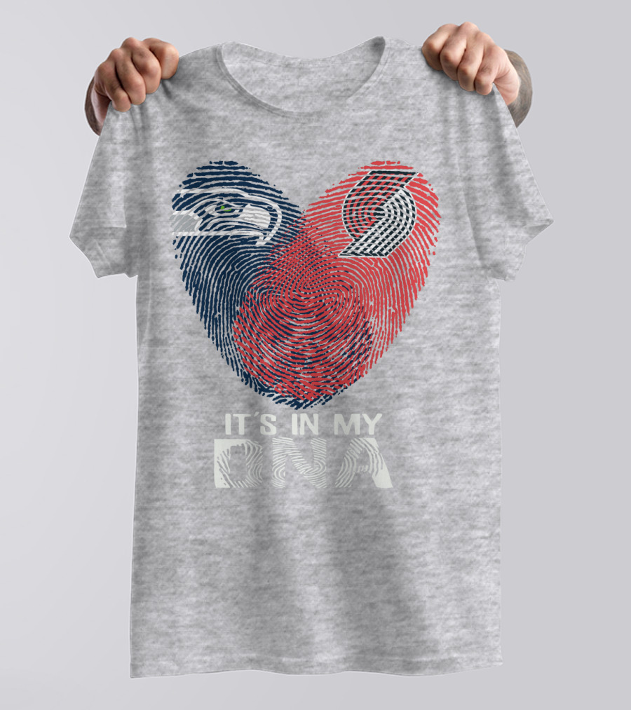Portland Trail Blazers Seattle Seahawks It's In My Dna T-Shirt