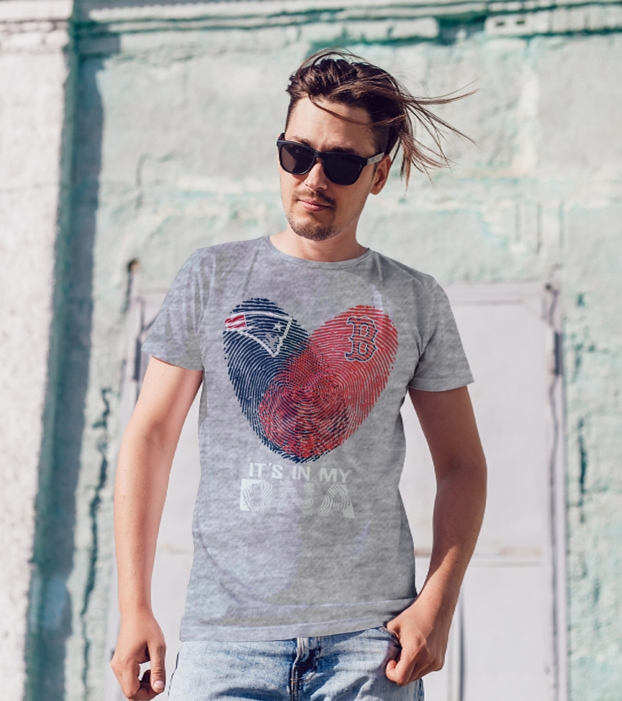 New England Patriots Boston Red Sox It's In My Dna T-Shirt