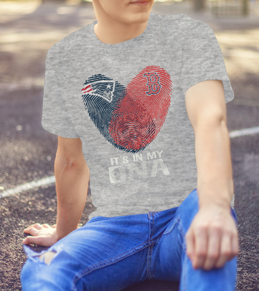New England Patriots Boston Red Sox It's In My Dna T-Shirt