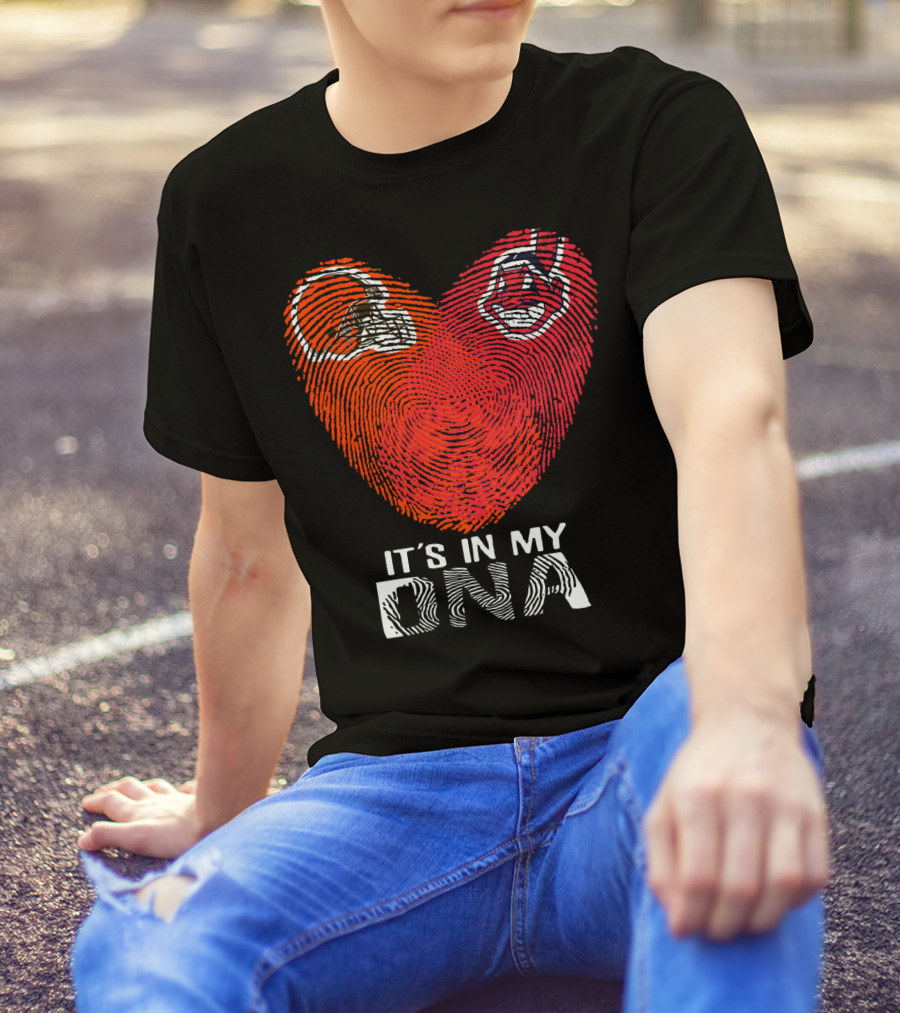 It's In My Dna Cleveland Indians Cleveland Browns T-Shirt