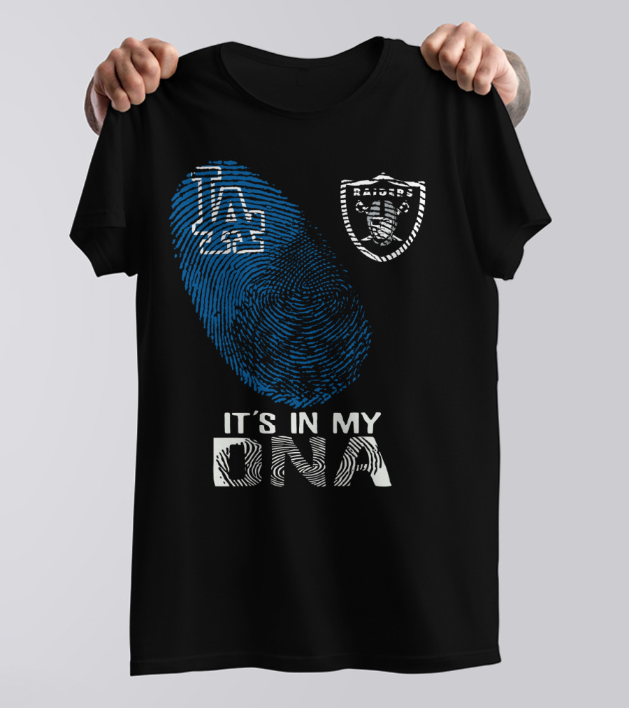 It's In My Dna Oakland Raiders Los Angeles Dodgers T-Shirt