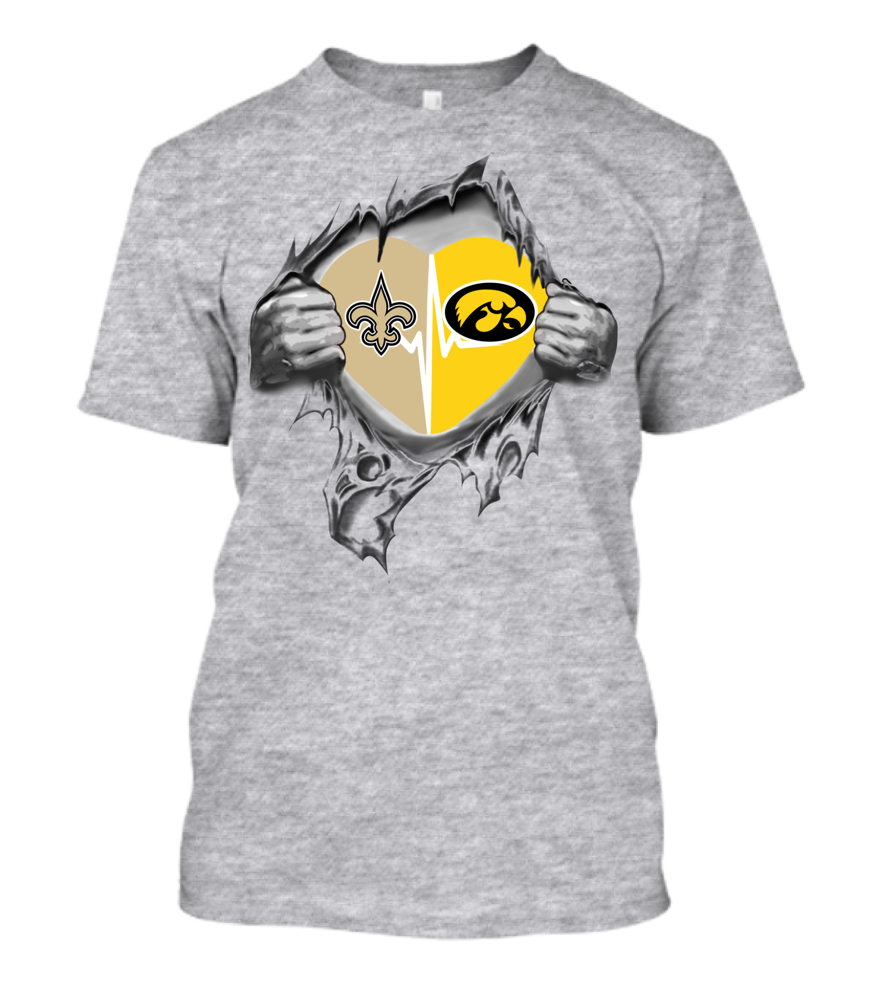 New Orleans Saints Hawkeyes Heart T-Shirt