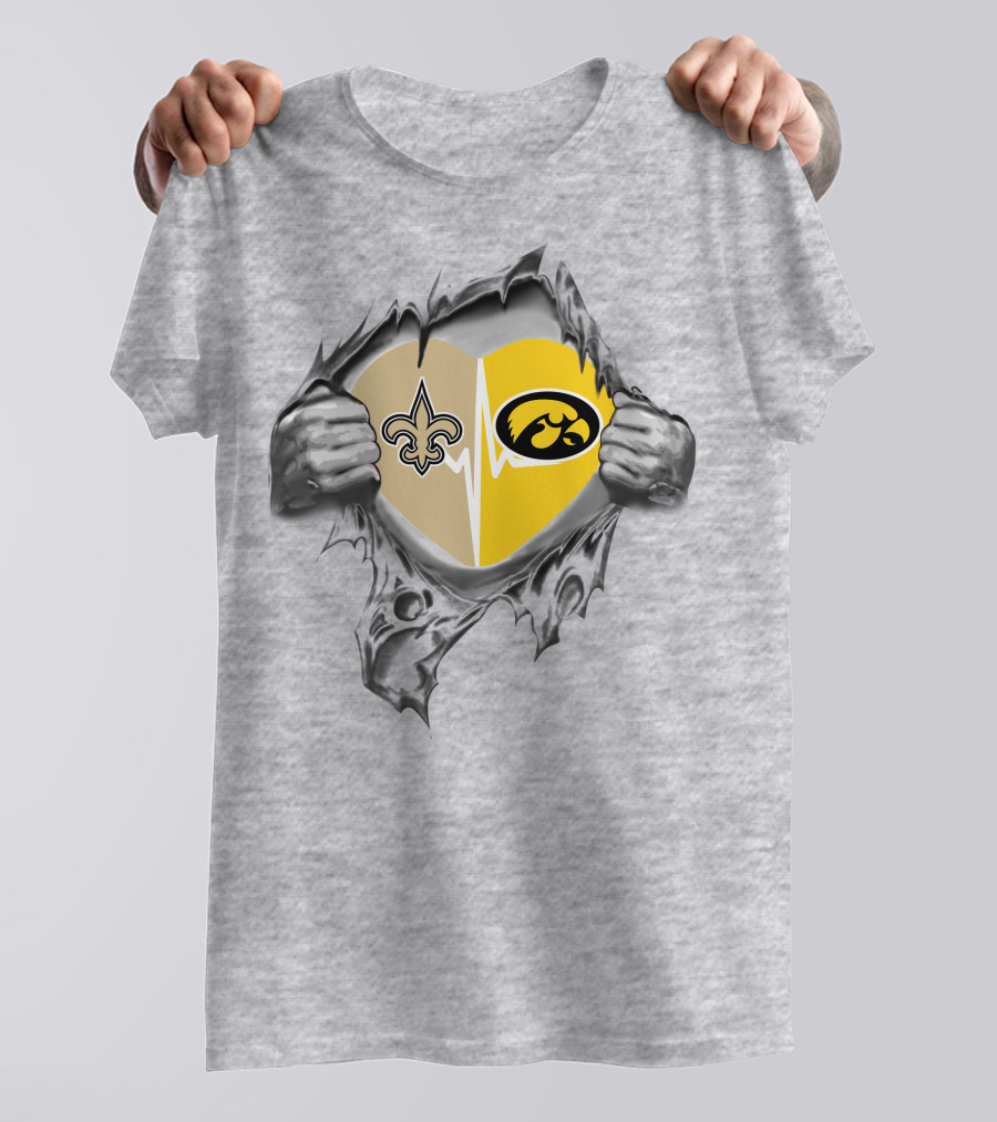 New Orleans Saints Hawkeyes Heart T-Shirt