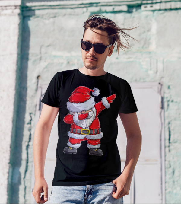 Dabbing Santa Claus Christmas Dance Pose T-Shirt