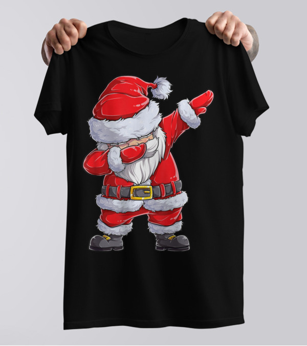 Dabbing Santa Claus Christmas Dance Pose T-Shirt