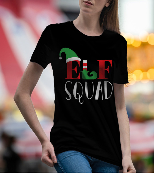 Family Christmas Matching Holiday Elf Squad Group T-Shirt