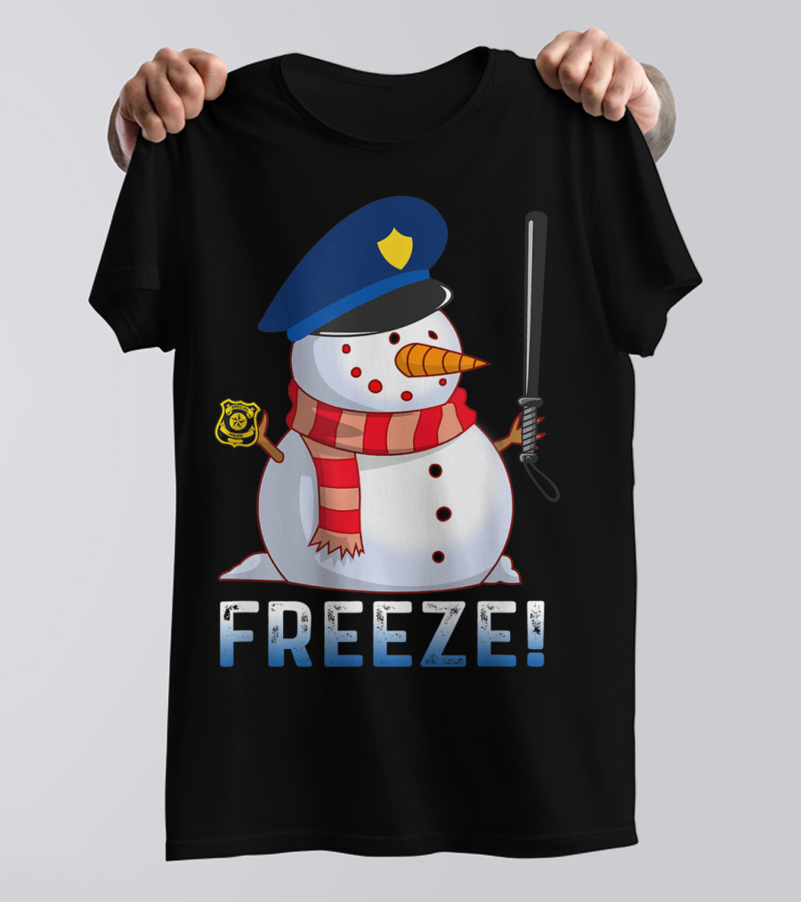 Police Snowman Freeze T-Shirt