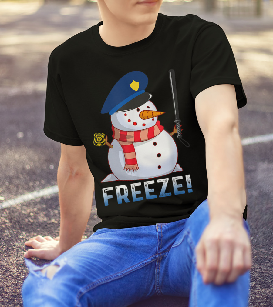 Police Snowman Freeze T-Shirt