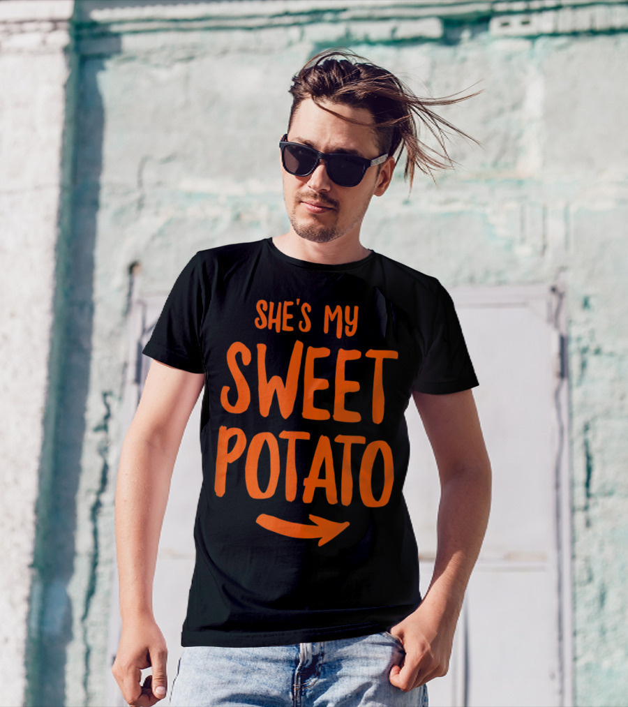 She's My Sweet Potato Thanksgiving Matching Arrow T-Shirt