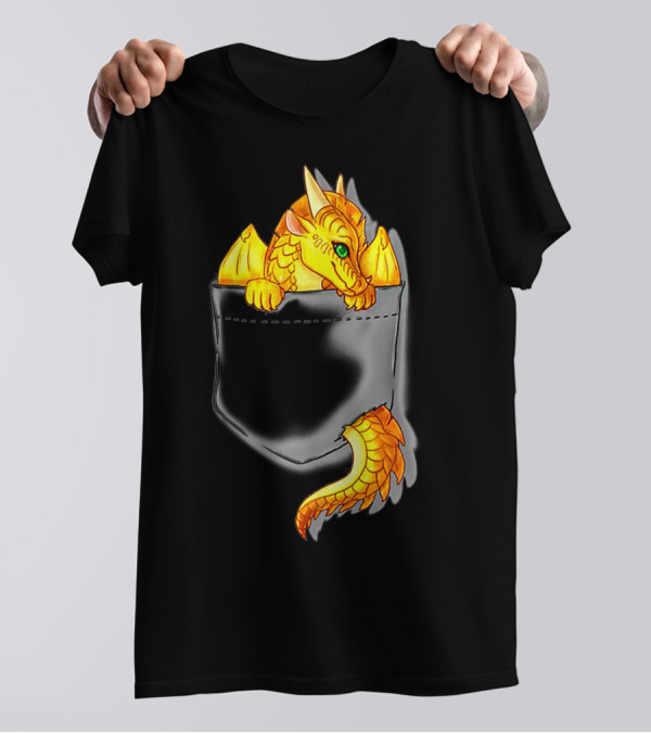 Wings Of Fire Pocket Sunny Dragon Bright Gold Character T-Shirt