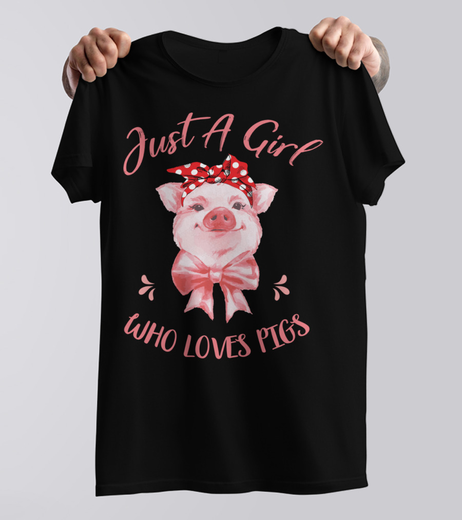 Just A Girl Who Loves Pigs Bandana Lover T-Shirt