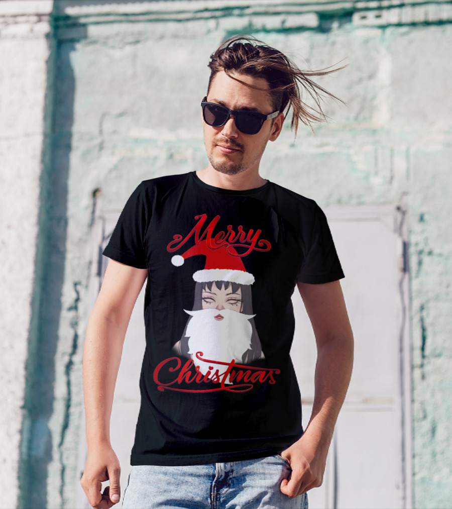Merry Christmas Uzumaki Kirie Goshima Manga Santa Hat And Beard T-Shirt