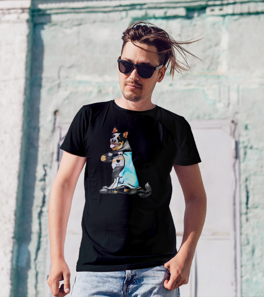 Australian Cattle Dog Tattoos I Love Mom T-Shirt