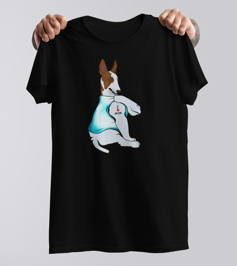 Basenji Dog I Love Mom Tattoo T-Shirt