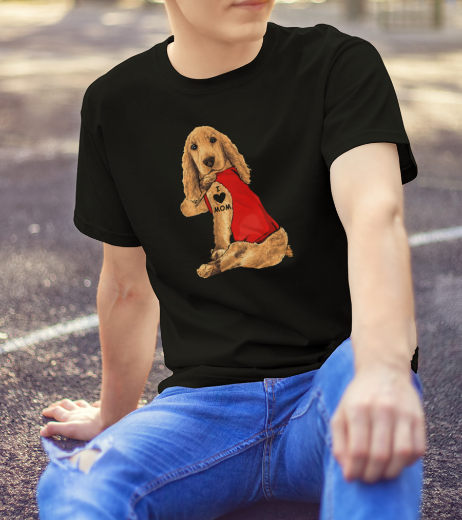English Cocker Spaniel I Love Mom T-Shirt